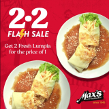 Max’s Restaurant – 2.2 Deal: Get 2 Fresh Lumpia for the Price of One