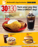 McDonald’s – App Exclusive: Get 30% Off on 30 Promo