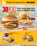 McDonald’s – 30% Off on 30 Promo