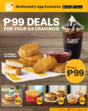 McDonald’s – 9.9 Sale: P99 Deals via the McDonald’s App