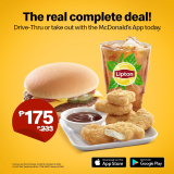 McDonald’s – Get Cheeseburger + McNuggets + Lipton Iced Tea for ₱175 (was ₱233) via McDonald’s App