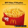 McDonald’s – BFF Fries Deal at ₱99 (Was ₱124)