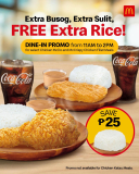 McDonald’s – FREE Extra Rice When You Order a Chicken Rice Meal