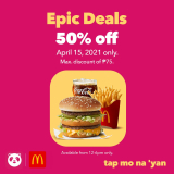 McDonald’s – Epic Deals: Get 50% Off on Orders via Foodpanda