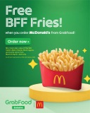 McDonald’s – Get FREE BFF Fries for Orders via GrabFood