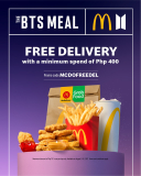 McDonald’s – FREE Delivery on The BTS Meal via GrabFood