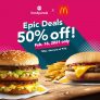 McDonald’s – Get 50% Off on Orders via Foodpanda