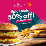 McDonald’s – Epic Deals: Get 50% Off on Orders via Foodpanda