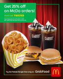McDonald’s – Get 25% Off on Orders via GrabFood
