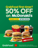 McDonald’s – Get 50% Off for GrabFood First Time Users