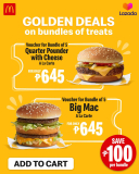 McDonald’s – Big Mac or Quarter Pounder with Cheese Bundles for ₱645 (Save ₱100) via Lazada