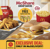 McDonald’s – Get FREE Lipton Iced Tea for Every McShare Group Savers