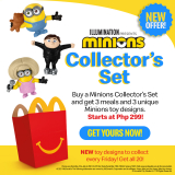 McDonald’s – Minions Collector’s Set Starting at P299