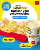 McDonald’s Minions Offer: Garlic Cheddar McFlavor Fries and Banana Caramel Shake Combo
