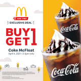 McDonald’s – Ride-Thru Deal: Buy 1 Get 1 Coke McFloat