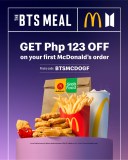 McDonald’s – Get P123 Off The BTS Meal via GrabFood