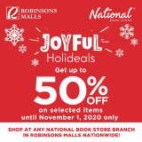 National Book Store – Joyful Holideals: Up to 50% Off on Selected Items at Robinsons Malls