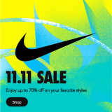 Nike – 11.11 Deal: Up to 70% Off on Your Favorite Styles