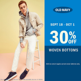 Old Navy – Get 30% Off Promo on Woven Bottoms and Dresses