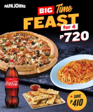 Papa John’s – Big Time Feast for 4 for P720