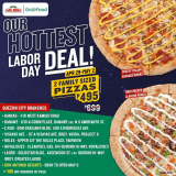 Papa John’s Pizza – Labor Day Deal: Get 2 Family-Sized Pizzas for ₱495 (Was ₱699) via GrabFood