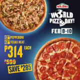 Papa John’s Pizza – World Pizza Day: Get 12″ Family Pizza for ₱314 (Save ₱285)