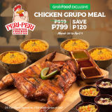 Peri-Peri Charcoal Chicken – Chicken Grupo Meal for ₱799 via GrabFood