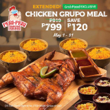 Peri-Peri Charcoal Chicken – Chicken Grupo Meal for P799 via GrabFood