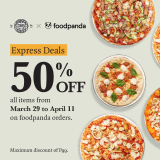 PizzaExpress – Get 50% Off All Items via Foodpanda