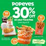 Popeyes – Get 30% Off on Orders via GrabFood