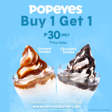 Popeyes – Buy 1 Get 1 Sundaes for ₱30 In-Store or via Central Delivery