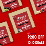 Ramen Nagi – 10.10 Deal: Enjoy ₱200 Off on All Items via Lazada
