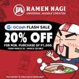 Ramen Nagi – GCash Flash Sale: Get 20% Off