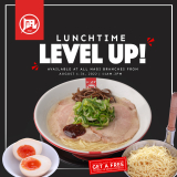 Ramen Nagi – FREE Tamago or Extra Noodles Lunchtime Promo