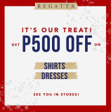 Regatta – Buy 2 and Get ₱500 Off on Shirts and Dresses
