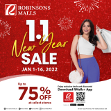 Robinsons Malls – 1.1 New Year Sale: Get Up to 75% Off