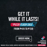 Domino’s Pizza – Pizza Flash Sale: Regular Pizzas for ₱259 (From ₱419)