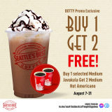 Seattle’s Best – Buy 1 Get 2 Promo via Botty