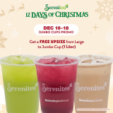 Serenitea – Get a FREE Upsize From Large to Jumbo Cup (1 Liter)