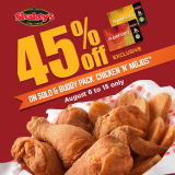 Shakey’s – Supercard Exclusive: Get 45% Off on Chicken ‘N’ Mojos