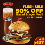 Shakey’s – Flash Sale: Baaaad Burger Meal at 50% Off