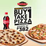 Shakey’s – SuperCard Exclusive: Buy 1 Take 1 Pizza for Every Coke Purchase