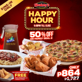 Shakey’s – Happy Hour: Get 50% Off on Family Deal 2 From 6 pm till Close