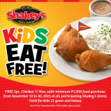 Shakey’s – Kids Eat FREE Promo