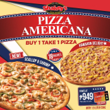 Shakey’s – Pizza Americana Buy 1 Take 1 Promo