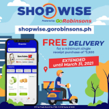 Shopwise – GoRobinsons FREE Delivery Promo Extended