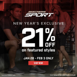 Skechers – New Year’s Exclusive: Get 21% Off on Featured Styles