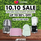 Smeg – 10.10 Sale: Up to 20% Off Small Domestic Appliances via Lazada