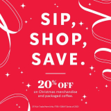 Starbucks – Sip Shop Save Promo: Get 20% Off