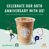 Starbucks – 50th Anniversary Promo via GrabFood